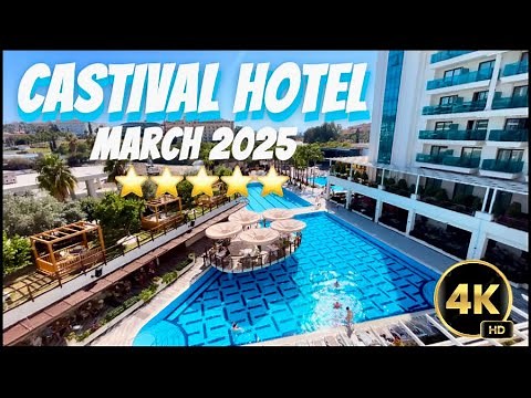 Castival Hotel Side Turkiye March 2025. 4K. All inclusive winter. Kumköy Evrenseki Turkey турция