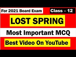 Lost Spring MCQ Class 12th English I flamingo I chapter 2 MCQ I important MCQ QUESTIONS