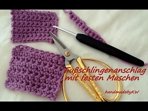 Single crochet stitches with foot loop and foot loop cast-on