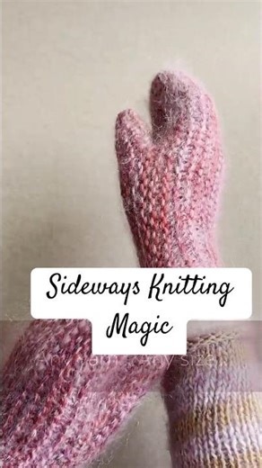 River Flow Mitts - Unique Sideways-Knit Mittens