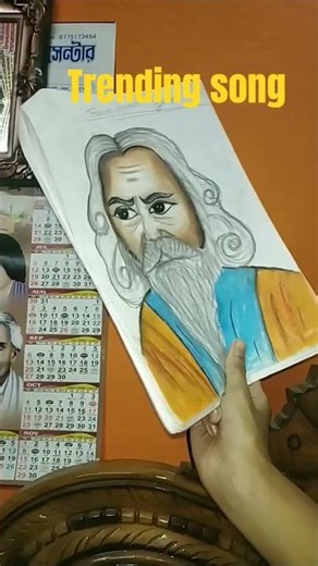 Rabindranath Tagore drawing🙏#art #drawing #rabindranathtagore #painting