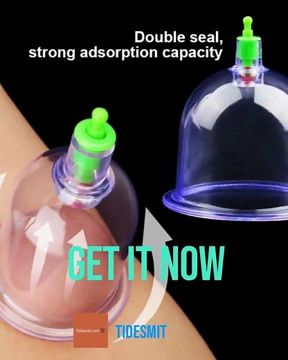 Vacuum Cupping Therapy Set – 6-Piece Professional Kit | Tidesmit Relief