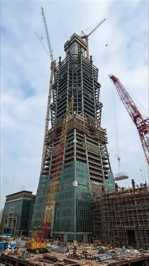 Skyscraper in Seconds! 😱 #timelapse #construction #beforeandafter
