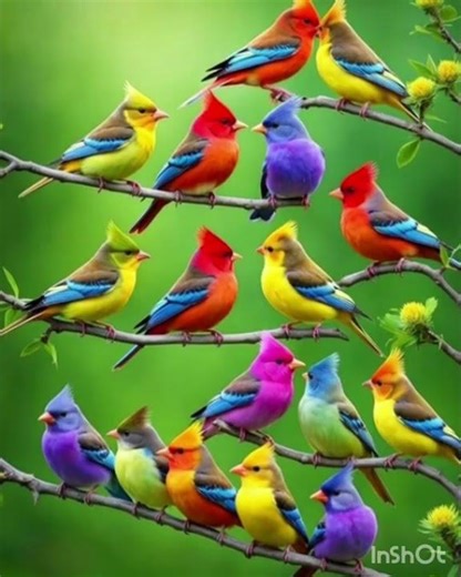 #🦜Come and see the colorful sparrow dancing with the song.🎼🎵#