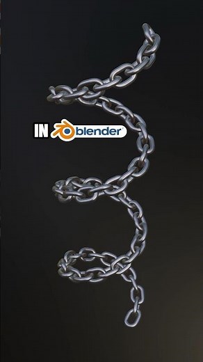 Create chains EASILY in Blender⛓️ #blender #3dart #blender3d