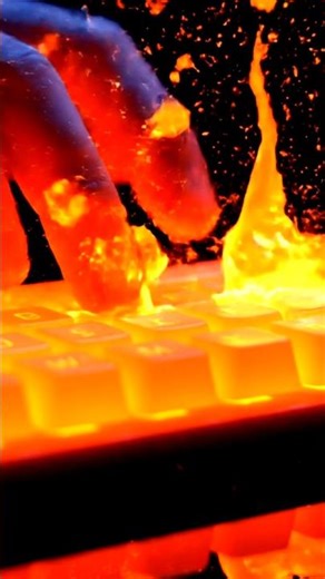 LAVA🌋🌋 KEYBOARD😶‍🌫️ TYPING#asmr #asmrsounds #aishorts #asmrvideo