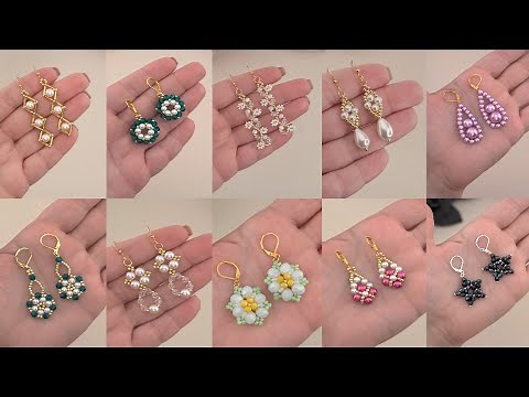 10 DIY Earrings with Beads & Thread | 10 Beaded Earring Designs for Girls Jewelry Making Compilation