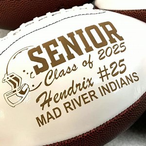 Introducing the Personalized Engraved Leather Football.✨🏈 This isn’t just a football; it’s a trophy, a time capsule, and a tribute, all in one. ❤️🏆 #Football #CoachLife #FootballCoach #TeamGift #EndOfSeasonAwards #SeniorNight #TeamLegacy #HighSchoolFootball #PlayerRecognition #FootballAwards #BuildingAProgram #Christmas #ChristmasGifts | Joymemento