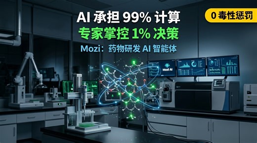 AI承担99%计算专家掌控1%决策：Mozi通过人类在环机制，实现0毒性惩罚的分子筛选