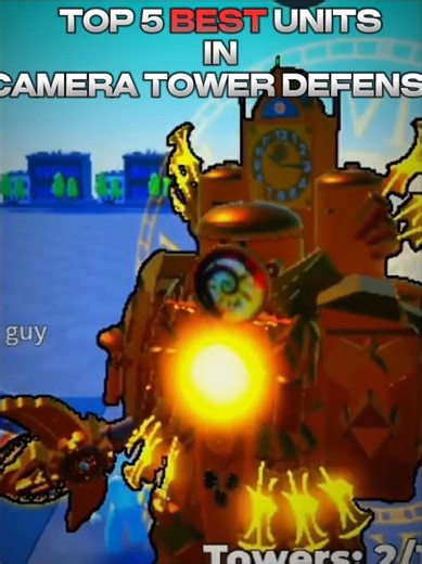 Top 5 units in camera tower defense #shorts #ttd #skibiditoilet
