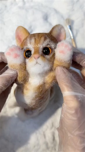 Cute little orange 🐈 #squishy #cat #diy #handmade #kitty