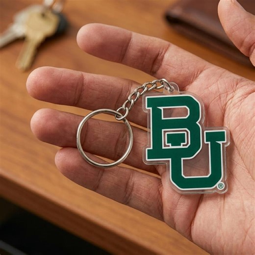 Baylor University Acrylic Keychain BU Bears Car Keys Holder Fan Gift