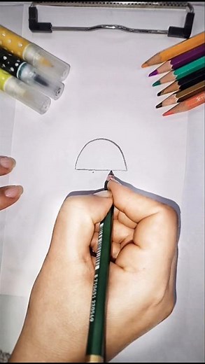 Easy Hat Drawing Using a Half Circle! 🎨✨