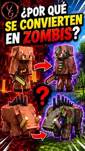 Why do Piglins turn into ZOMBIES? 🐷☠️ #minecraft #yogard #science #viralshort