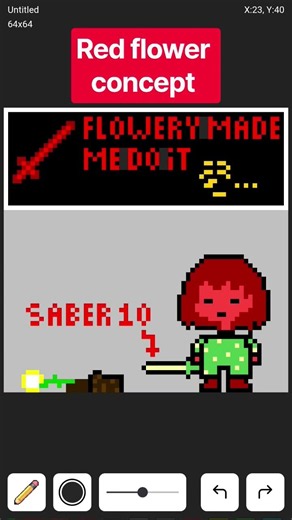 deltarune chapter 5 red flower #deltarune #deltarunechapter5 #undertale#pixelart #deltarunechapter3