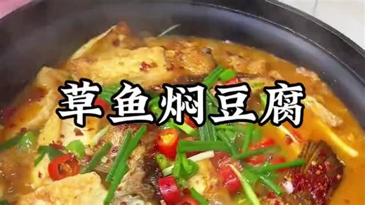 Braised Grass Carp and Tofu in Savory Broth