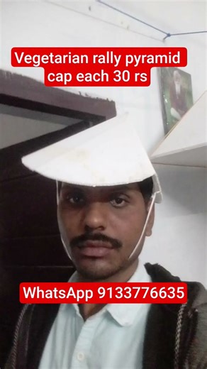 vegetarian rally pyramid cap