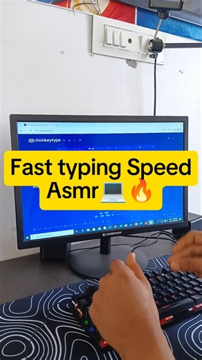 Fast typing speed asmr on monkeytype #monkeytype #typing #typingspeed #copytyping #typingtest