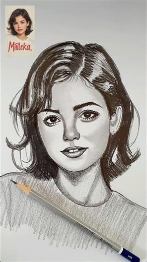 how to sketch a girl with reference with pencil / Sketch art #shorts