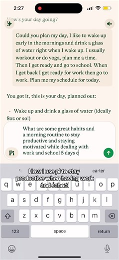 How i stay productive using @Pi #piai