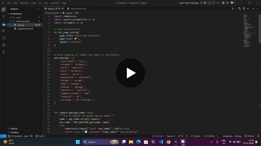 Voice Launcher: Python App Launcher with Speech Recognition | Yashrajsinh Jadeja posted on the topic | LinkedIn