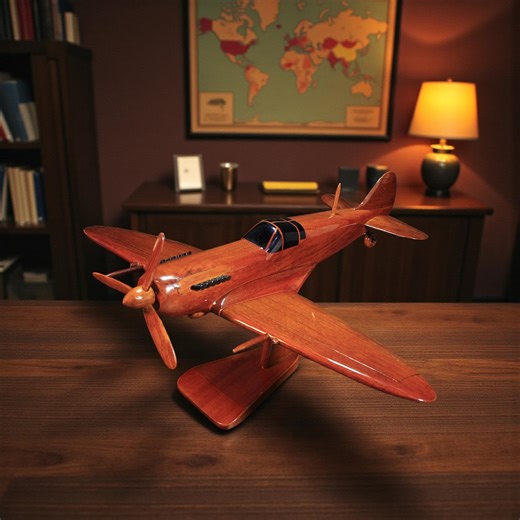 Handcrafted Supermarine Spitfire Wood Model