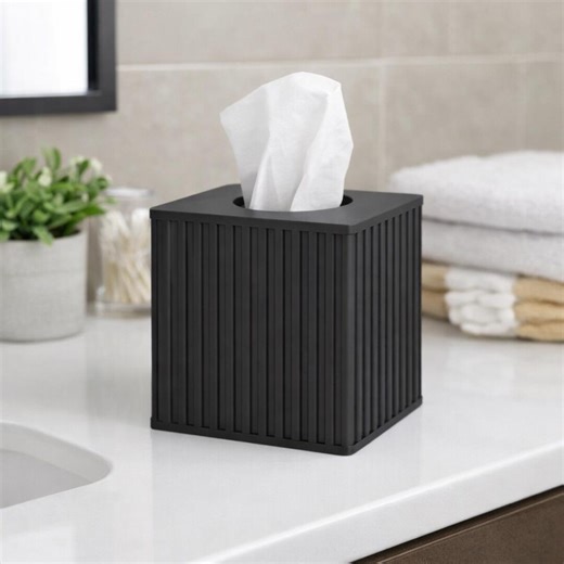 Fluted Kleenex/puffs Cube Cover | Modern Square Tissue Box Cover | Various Colors Available | Minimal Bathroom Decor | Modern Home Decor - Etsy