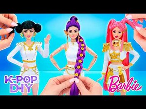K-Pop Demon Hunters: We Transform 3 Barbies into Rumi, Zoey, and Mira | Barbie Glow Up DIY