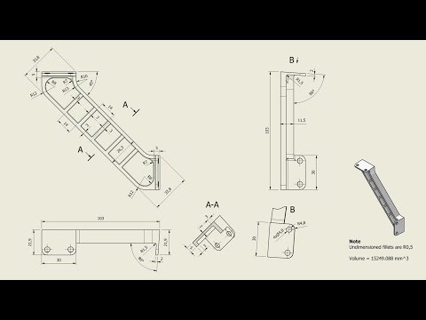 Tutorial Inventor - 648 SYMMETRIC BRACKET
