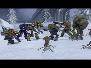 Halo 3 NPC Battle - Covenant Vs. The Flood