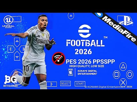 eFootball PES 2026 PPSSPP Android Offline PS5 Camera | Efootball 2026 PSP Full Update + FIFA CWC