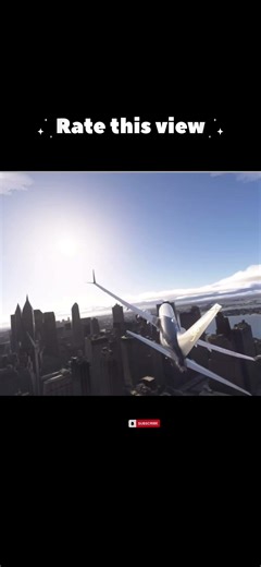 Rate this view of Beautiful skyline | Xbox Flight Simulator Gameplay | Boeing 737 #shorts #aviation
