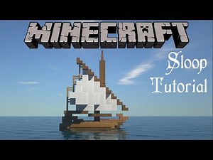 Minecraft Tutorial: How to Make a Fishing Boat/Ship (Sloop)