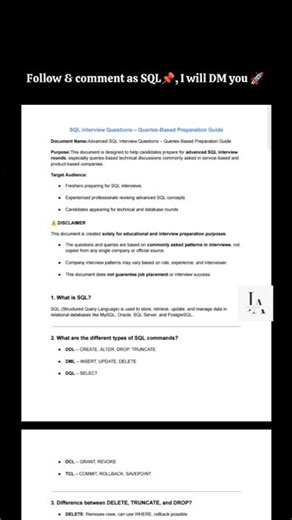 SQL Important Interview questions | Structured Query Language Interview Syllubus | #sql #dbms