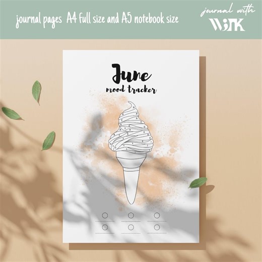 June Mood Tracker Printable | Monthly Mood Chart - Etsy