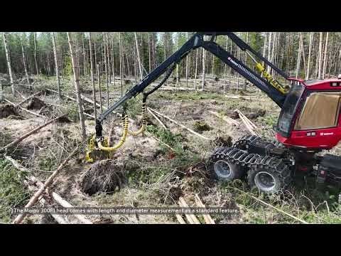 Moipu 300F1 + Komatsu 901TX storm damage harvesting in Finland