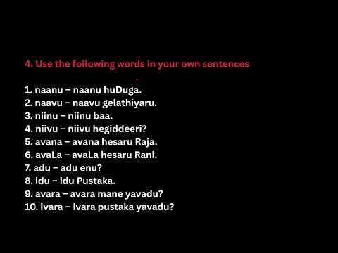 Balake Kannada | Lesson – 1| Personal Pronouns, Possessive Forms, Interrogative words