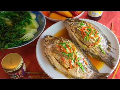 Steamed Whole Fish with Ginger Soy Sauce and Sesame Oil - Simply Delicious!