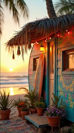 Dreamy Boho Beach Home 🌊✨ | Vintage Caravan Tour | 4K Ultra HD