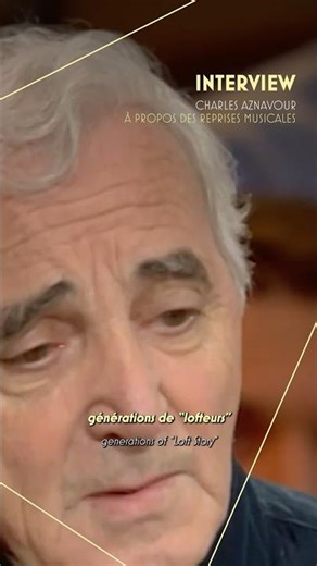 Aznavour, in an interview, was already championing the creativity of future artists ✨