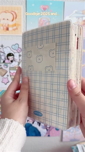 vy 𓍢ִ໋🌷͙֒ | journaling & stationery on Instagram: "Happy New Year! I am excited to start writing in my new journal! It was hard to say goodbye to the old one, but a chunky journal means it was well loved! 🩵 How many journals are you using this year? Stickers are from @miniijoyco - code IVY10 #journal #journaling #journalinspiration #journalcommunity #journallove . . . . . planner journal journaling bulletjournal shopping stationery study studygram studying vlog 2026"