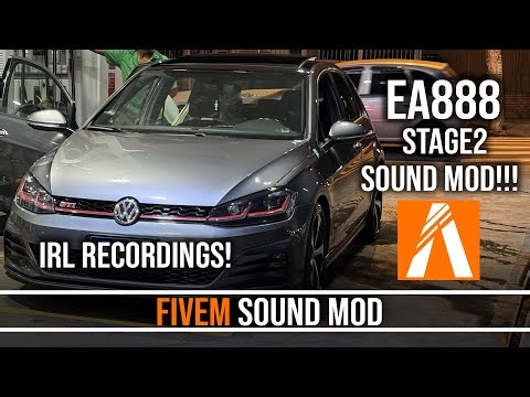 FiveM Car Sound Mod - Volkswagen EA888 Stage 2 Downpipe Midpipe Stock Muffler DSG Sound