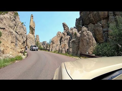 Driving Needles Highway at Custer State Park, SD