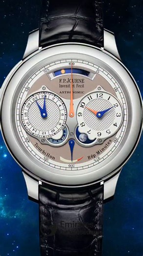 Emirates Ambassadeurs – Swiss Watch Company Genève on Instagram: "F.P. Journe Astronomic Souveraine - A Universe on the Wrist Boutique allocation available upon request for special commissions. Fully insured Ferrari Group delivery within 5-7 business days. Astronomic Souveraine is the most complex creation of François-Paul Journe. Featuring 18 complications, including a tourbillon, minute repeater, sidereal time, equation of time and a celestial star chart, this watch represents the absolute pea