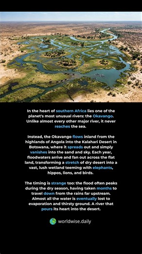 This African River Flows Into the Desert and Just Disappears