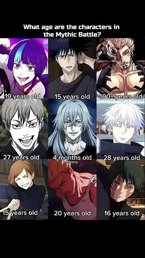 What Age Are Jujutsu Kaisen Characters? 👀🔥