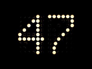 電球が並んで出来た数字で60秒カウントダウン①