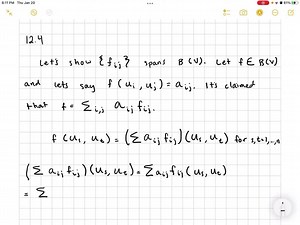 SOLVED:Let V be a finite-dimensional vector space over C with dimension n. Prove that if V is now regarded as a vector space over R, then dim V= 2 n. (See Examples 11 and 12.)