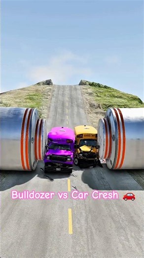 Bulldozer vs Car Cresh🚗🚨... #bulldozer#car#cresh#viral#tending#shorts#youtubeshort