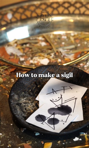 How to make a sigil🖤✨ #Witchcraft #witch #witchtips #sigil #pagan #spirituality #rituals | Green Witch Mystics